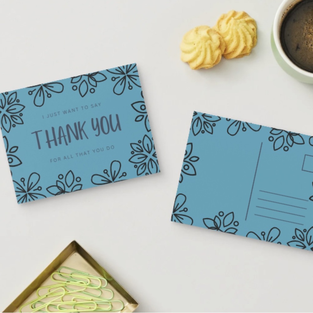 5/$25 Set of 10 Thank You Post Card - Picture 8 of 9